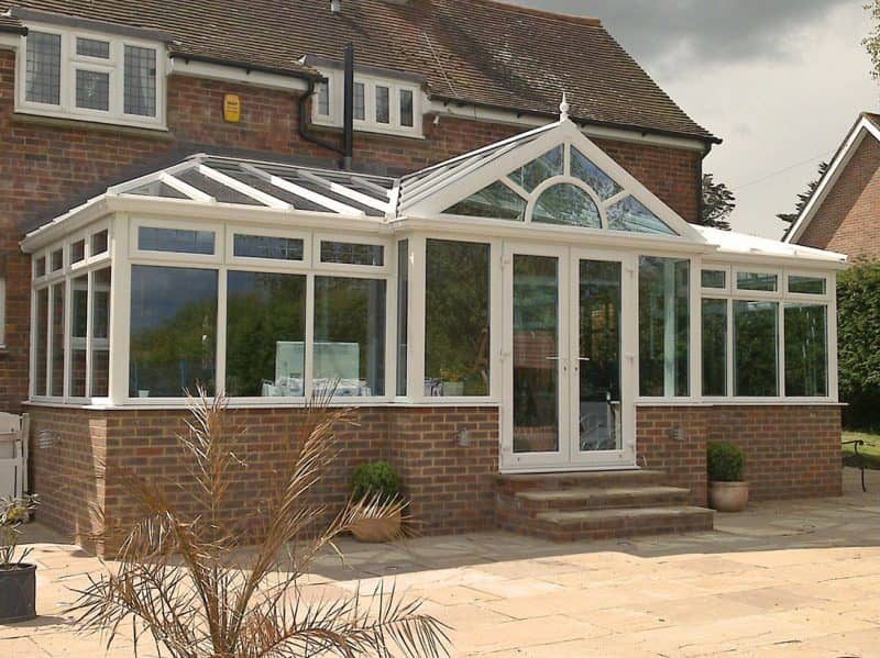 A t-shape conservatory for a home in Poole.