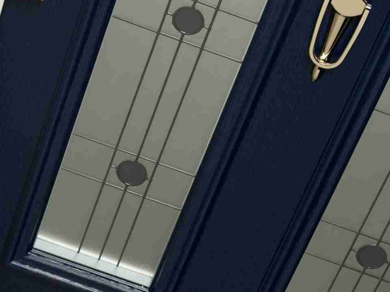 A close up shot of a composite door.