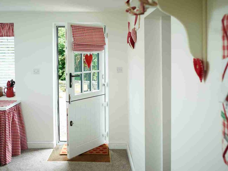 White stable doors for a Dorset home. 