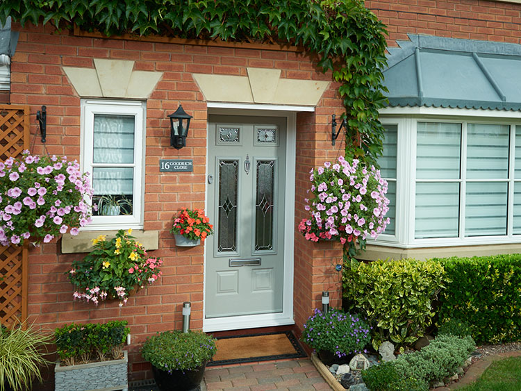 A blue composite door for a home in Bournemouth.