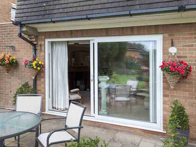 White uPVC patio doors for a home in Bournemouth.