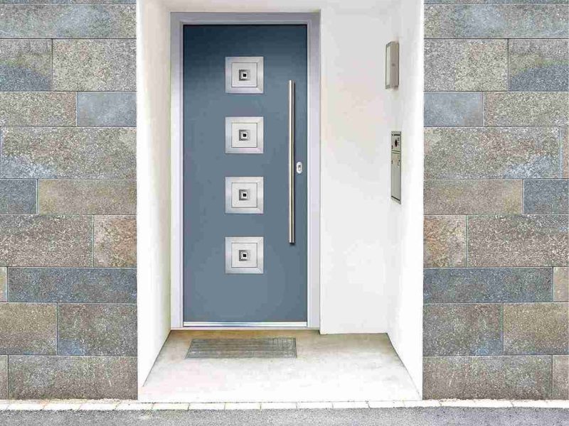 front door with chrome hardware dorset