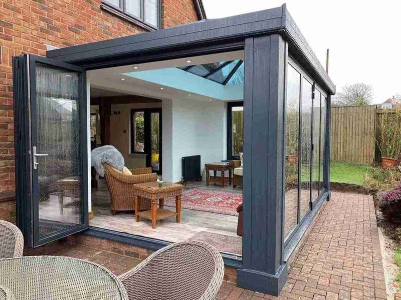 orangery with bifold doors dorset