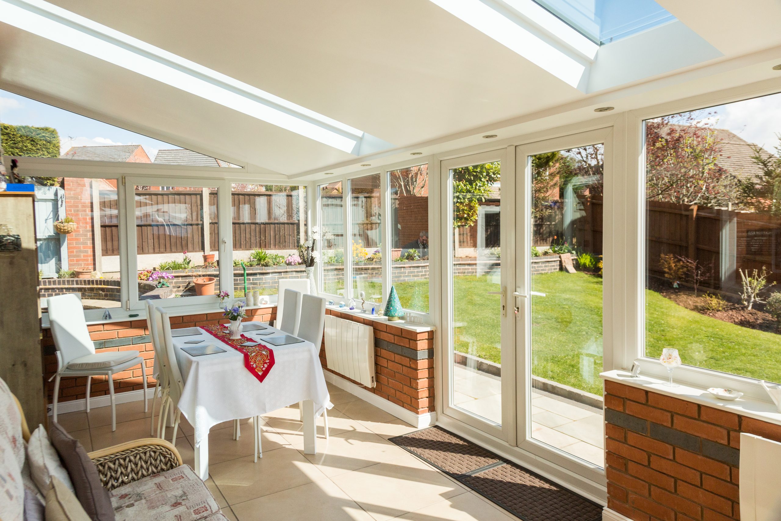 white upvc patio door devon