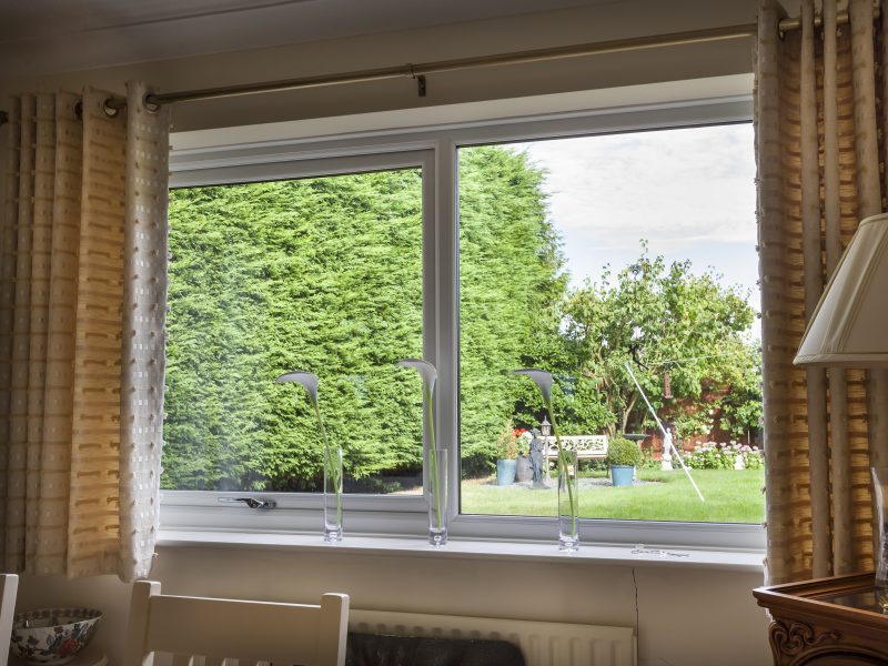 Closed uPVC tilt and turn windows in Dorset.