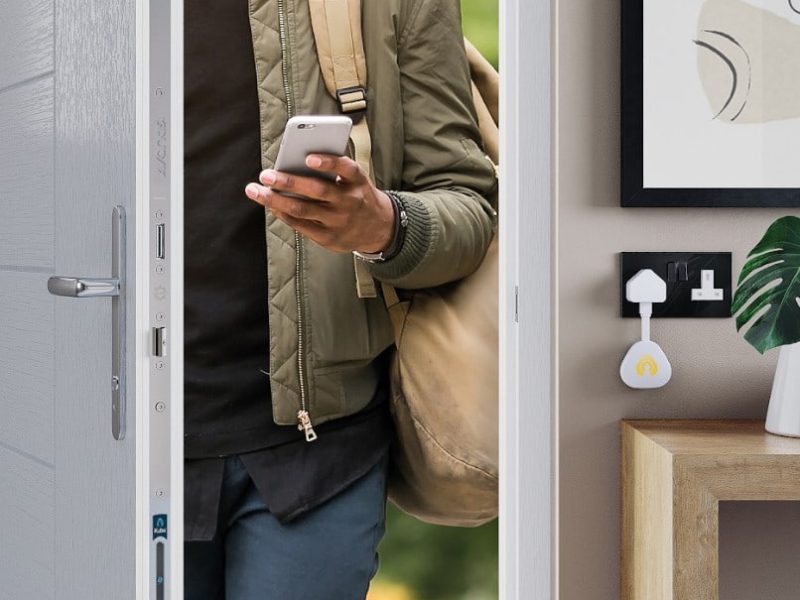 Someone walking in through front door which shows Kubu smart security systems