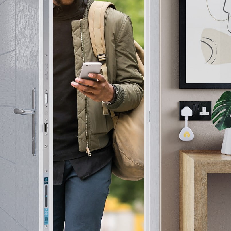 Someone walking in through front door which shows Kubu smart security systems