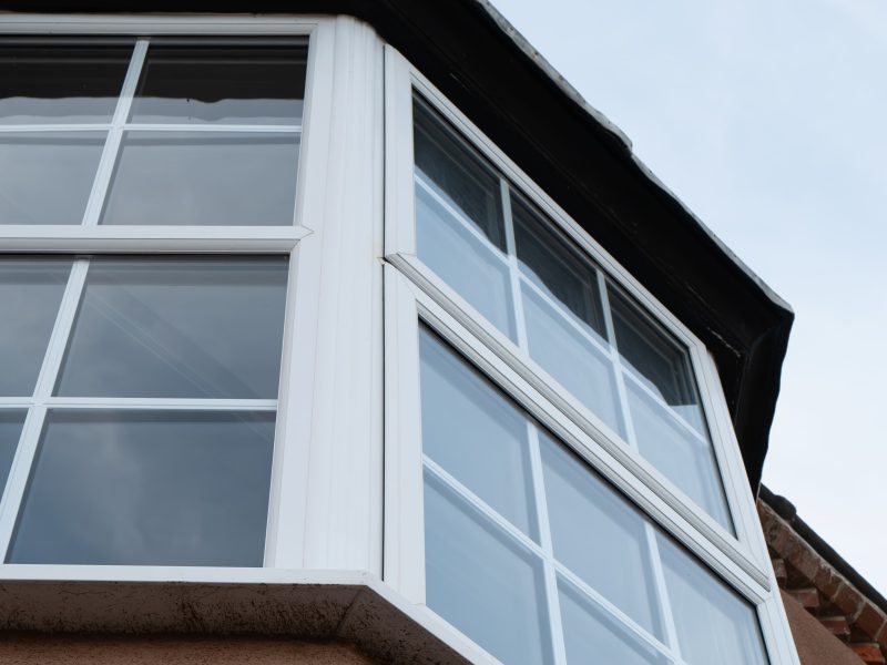 White double glazing windows for a home in Wimborne.